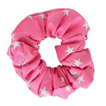 Pink Equetech Childs Stars Show Scrunchie Fucshia/Silver