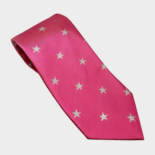 Pink Equetech Adult Star Show Tie Fuchsia/Silver image 1