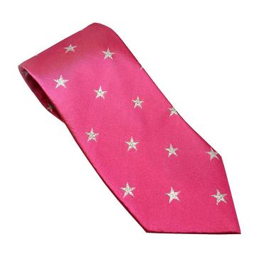 Pink Equetech Adult Star Show Tie Fuchsia/Silver
