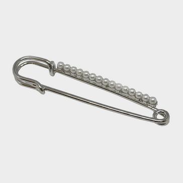 Grey Equetech Traditional Pearl Stock Pin Silver