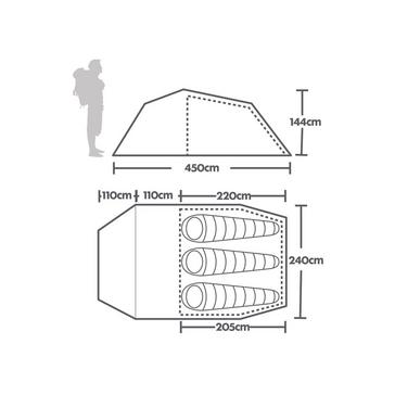 Blue Eurohike Shadow 350 Nightfall Tent