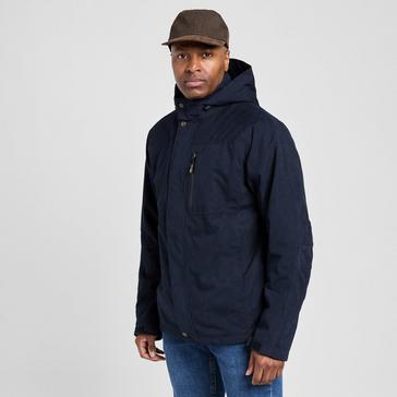 Blue Hoggs of Fife Mens Struther Waterproof Zip Jacket Navy