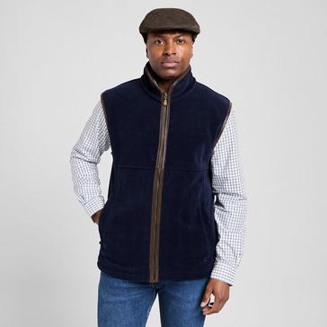 Blue Hoggs of Fife Mens Stenton Technical Fleece Gilet Midnight Navy