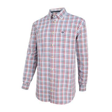 Assorted Hoggs of Fife Mens Dundas Oxford Checked Shirt Red/Blue Check