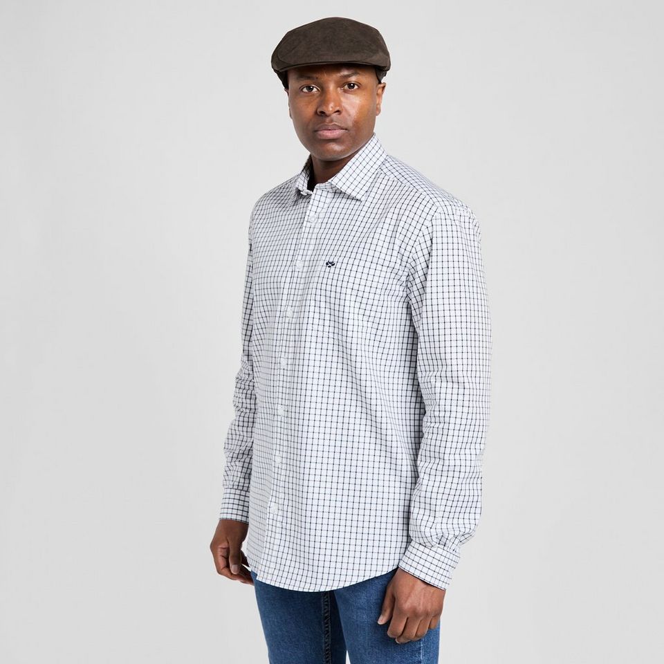 Hoggs of Fife Men’s Turnberry Twill Cotton Long Sleeve Shirt