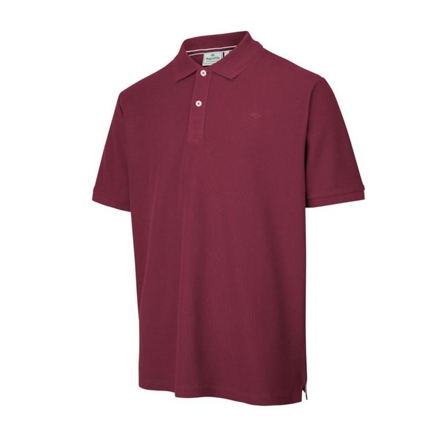 Burgundy Hoggs of Fife Mens Largs Cotton Polo Shirt Bordeaux image 1