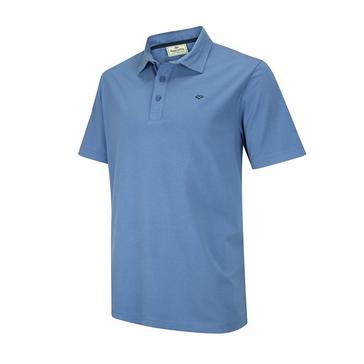 Blue Hoggs of Fife Mens Crail Jersey Polo Shirt Dutch Blue