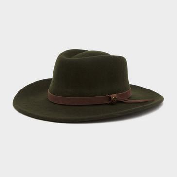 Green Hoggs of Fife Perth Crushable Felt Hat Olive