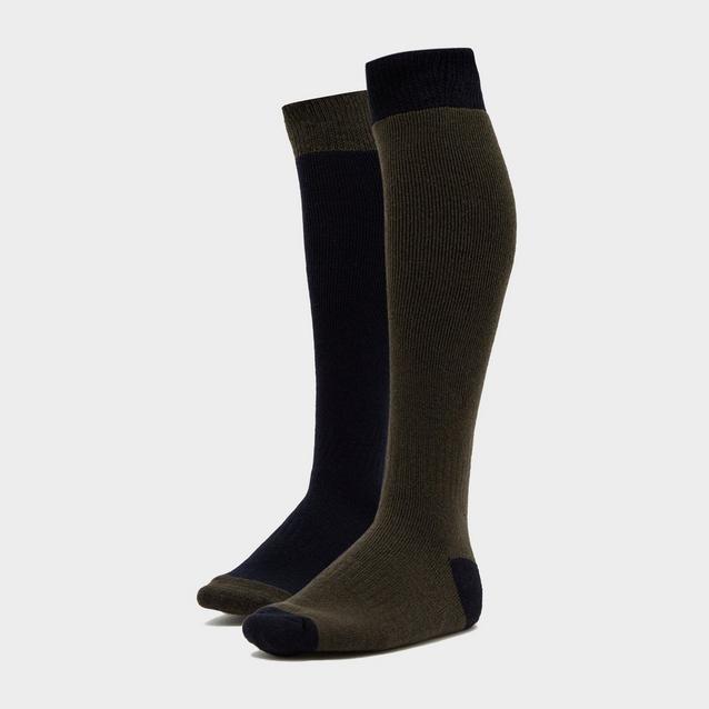 Blue Hoggs of Fife Country Long Socks 2 Pack Dark Green/Dark Navy image 1