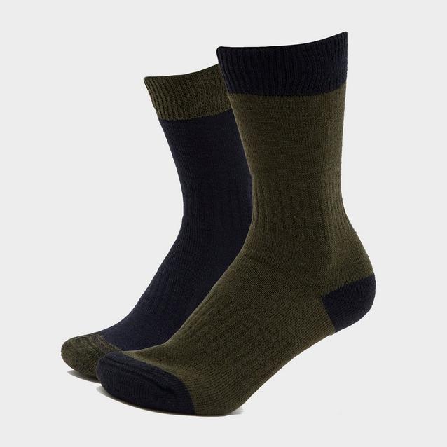 Blue Hoggs of Fife Country Short Socks 2 Packs Dark Navy/Dark Green image 1