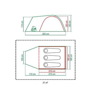 Green COLEMAN Kentmere Pro 3+ BlackOut Tent