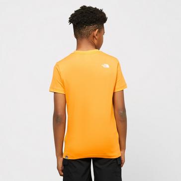 Orange The North Face Kids' Simple Dome T-Shirt
