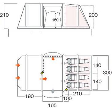 Blue VANGO Alderley Air 450 Tent