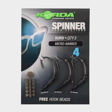 Grey Korda Spinner Hook Sections Kurv Barbless Size 6 (3 Pack)