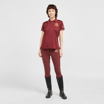 Red Aubrion Womens Team Tech Polo Shirt Burgundy