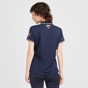 Blue Aubrion Womens Team Tech Polo Shirt Navy