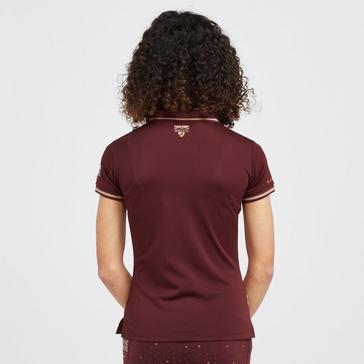 Red Aubrion Childs Team Tech Polo Shirt Burgundy