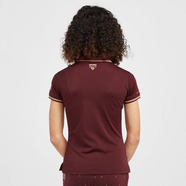 Burgundy Aubrion Childs Team Tech Polo Shirt Burgundy