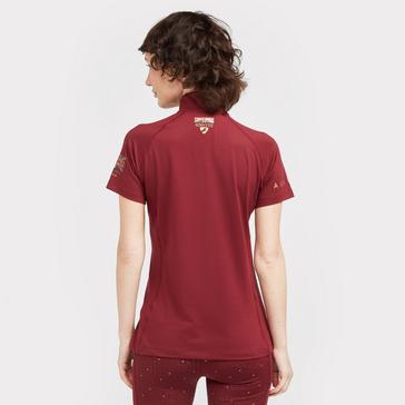 Burgundy Aubrion Womens Team Short Sleeve Base Layer Burgundy