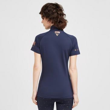 Blue Aubrion Womens Team Short Sleeve Base Layer Navy