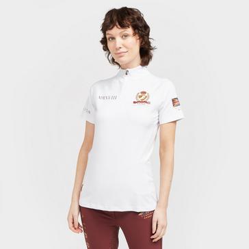 White Aubrion Womens Team Short Sleeve Base Layer White