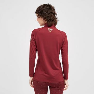 Burgundy Aubrion Womens Team Long Sleeve Base Layer Burgundy