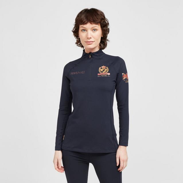 Blue Aubrion Ladies Team Long Sleeve Base Layer Navy image 1