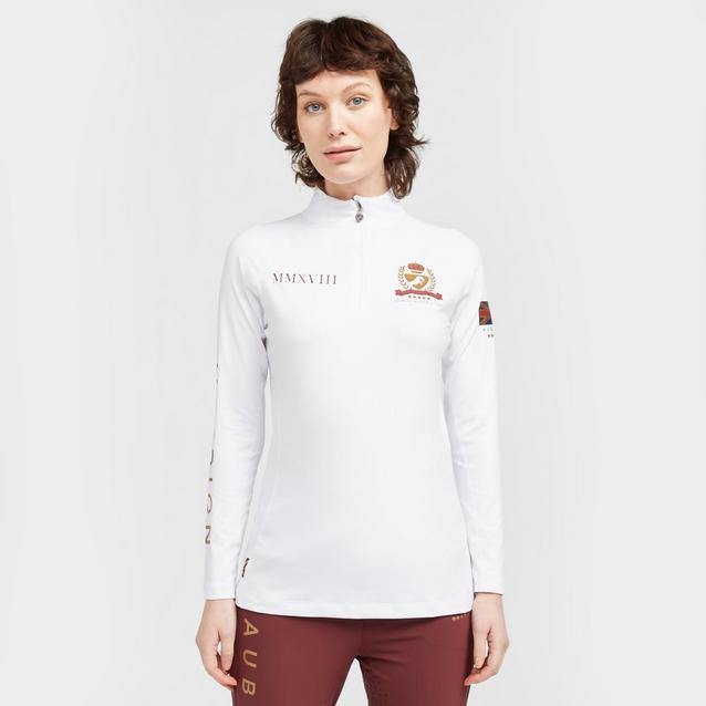 White Aubrion Womens Team Long Sleeve Base Layer White image 1