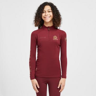 Burgundy Aubrion Childs Team Long Sleeve Base Layer Burgundy