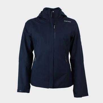 Blue Ariat Womens Coastal Waterproof Jacket Navy