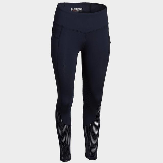Blue Ariat Ladies Eos Knee Patch Tights Navy image 1