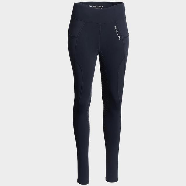 Blue Ariat Ladies Prevail Insulated Full Seat Tights Navy Reflective image 1