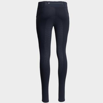 Blue Ariat Ladies Prevail Insulated Full Seat Tights Navy Reflective