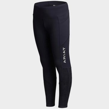 Blue Ariat Childs Eos Full Seat Tights Navy