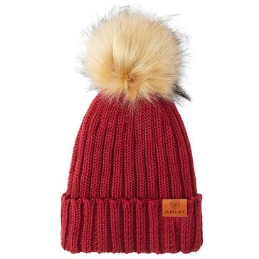 Red Ariat Cotswold Beanie Rhubarb