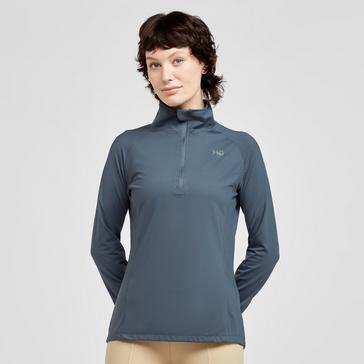 Blue Horseware Womens Thea Technical 1/4 Zip Fleece Winter Ocean