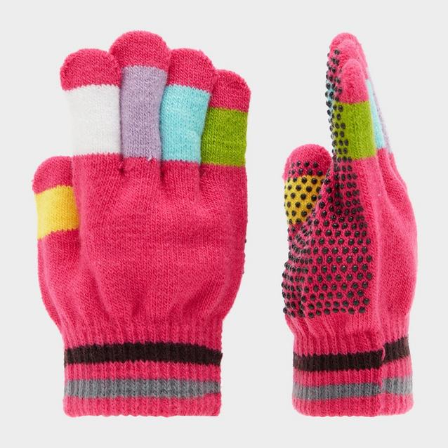 Pink Dublin Childs Magic Pimple Riding Gloves Pink Multi image 1