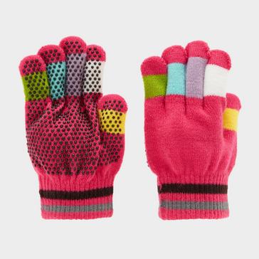 Pink Dublin Childs Magic Pimple Riding Gloves Pink Multi
