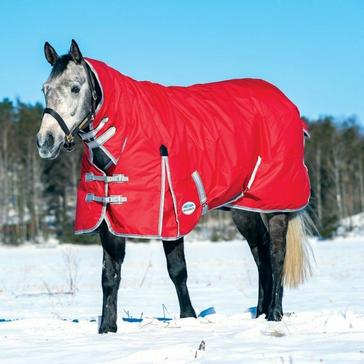 Red WeatherBeeta ComFiTec Classic 300g Heavyweight Combo Turnout Rug Red/Silver/Navy