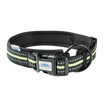 Yellow WeatherBeeta Reflective Dog Collar Black/Yellow