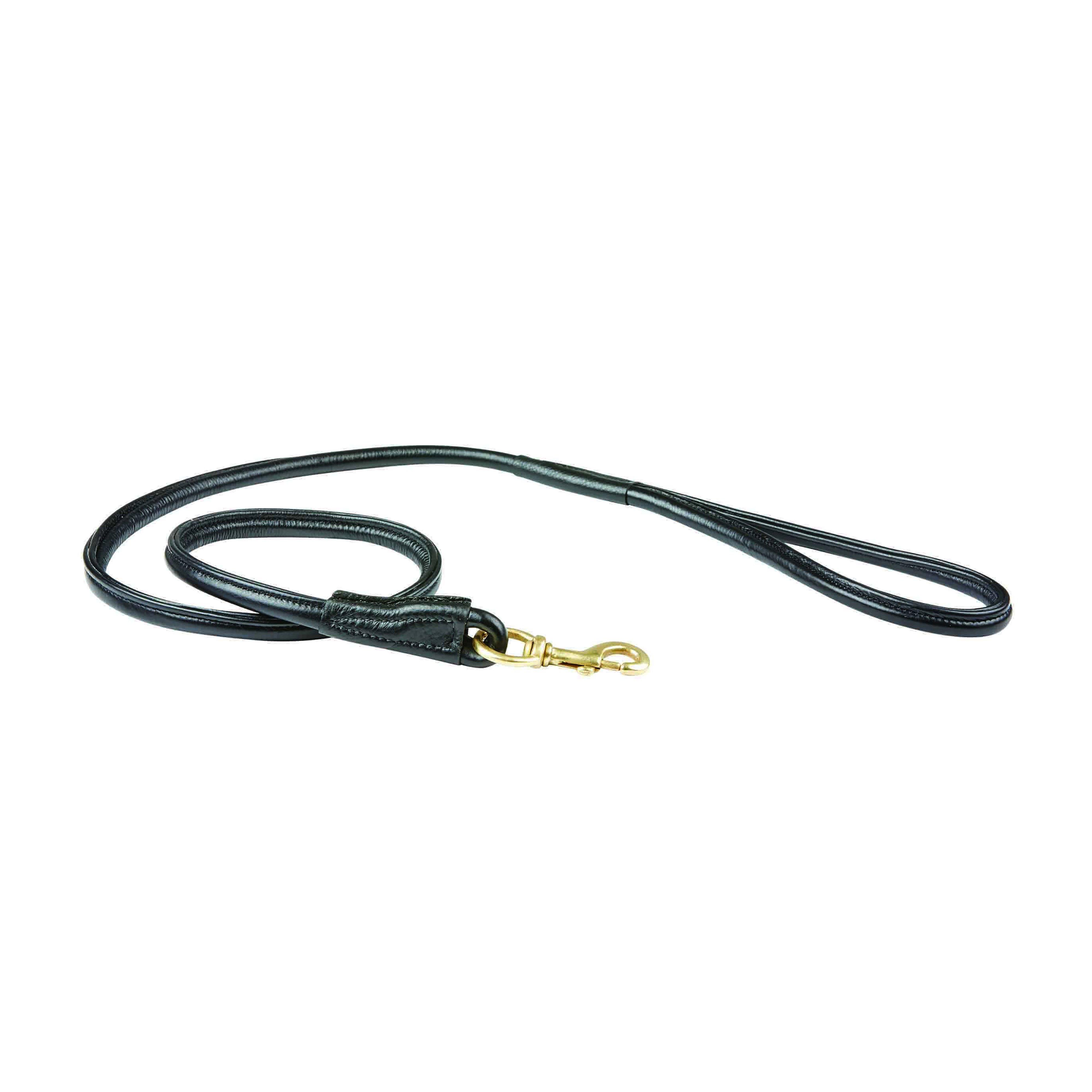Rolled Leather Lead Black