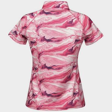 Pink WeatherBeeta Short Sleeve Ruby Marble Top Pink Swirl Marble