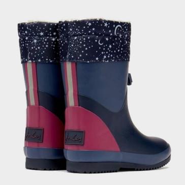 Blue Joules Junior Warm Wellies French Navy