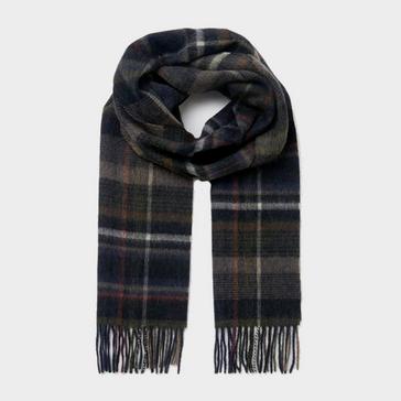 Blue Joules Tytherton Wool Scarf Green Navy Check