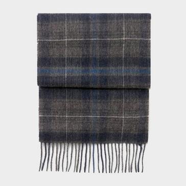 Grey Joules Tytherton Wool Scarf Grey Marl Check