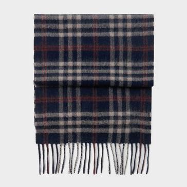 Blue Joules Tytherton Wool Scarf Navy Cream Check