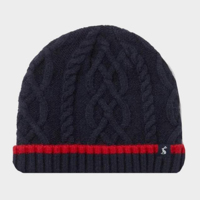 Blue Joules Kids Frosty Cable Knit Hat French Navy image 1
