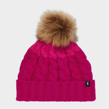 Pink Joules Kids Bobble Hat Pink