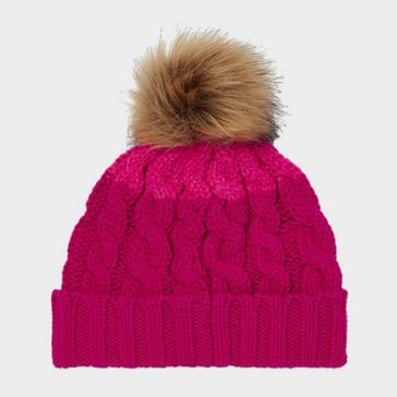 Pink Joules Kids Bobble Hat Pink