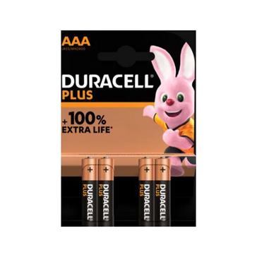 Black Duracell Plus100 AAA Batteries (Pack of 4)